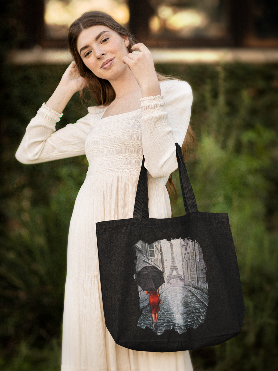 Paris Girl Tote Bag by PeppermintCreek