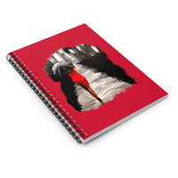 Woman in Red in the Streets of Paris - Notebook