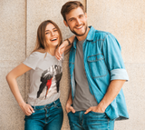 Women in Red in the Streets of Paris (Unisex T-shirt)